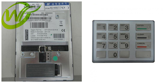 أجزاء ماكينة الصراف الآلي Diebold EPP5 Keyboard 49-216680-717A 49216680717A